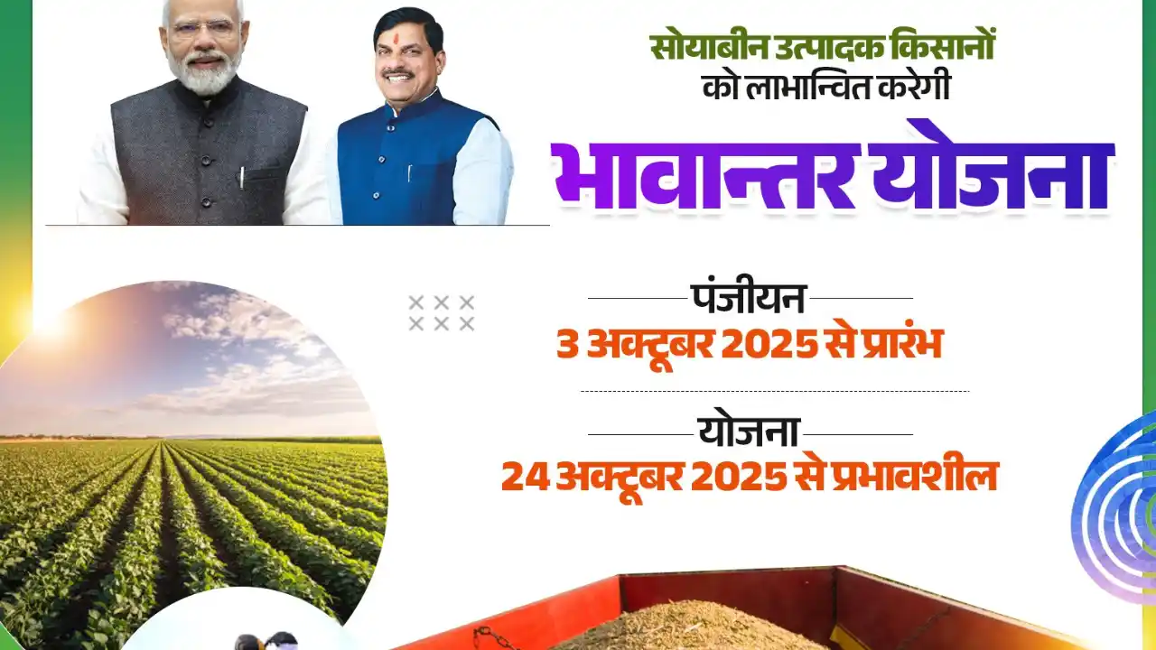 MP NEWS : MP में सोयाबीन किसानों CM का बड़ा तोहफा भावांतर योजना के पंजीयन शुरू MSP मिलेगा लाभ देखे कैसे करें रजिस्ट्रेशन